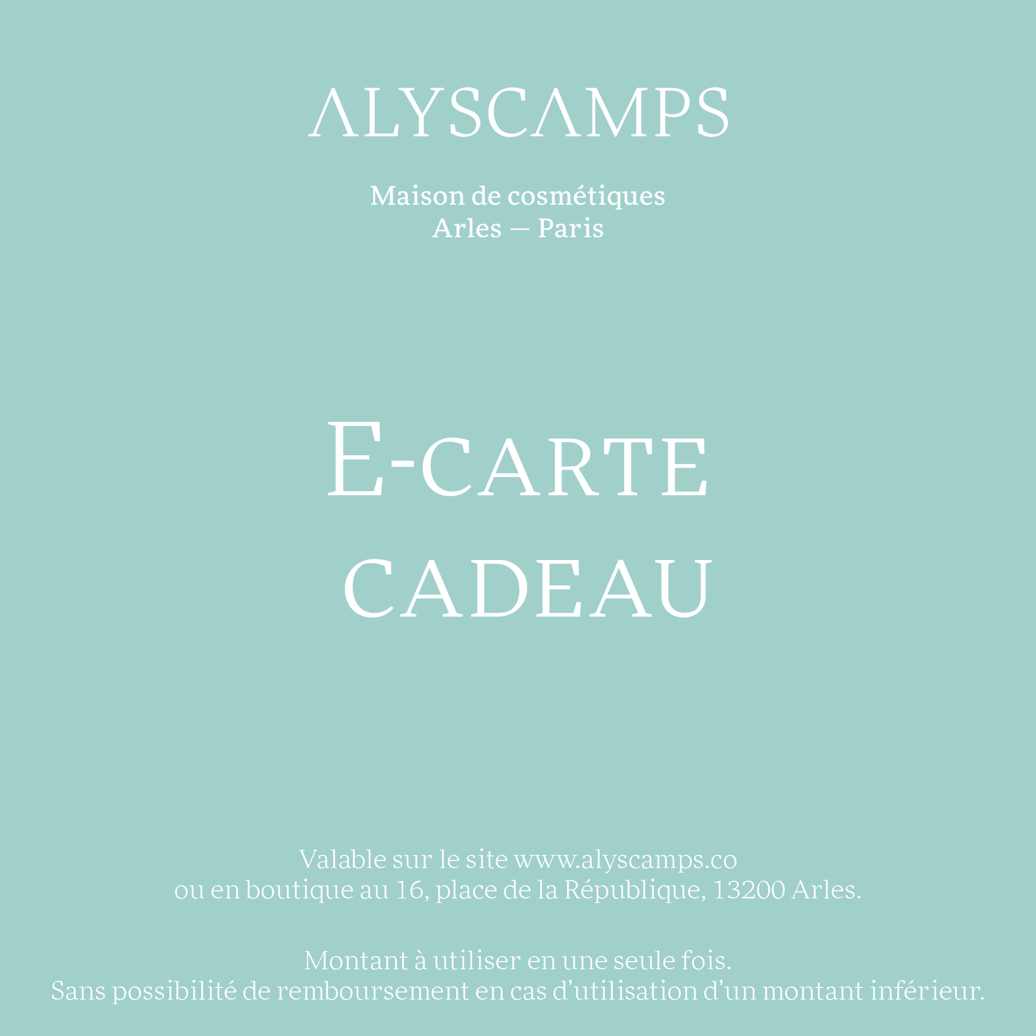 Tarjeta regalo Alyscamps